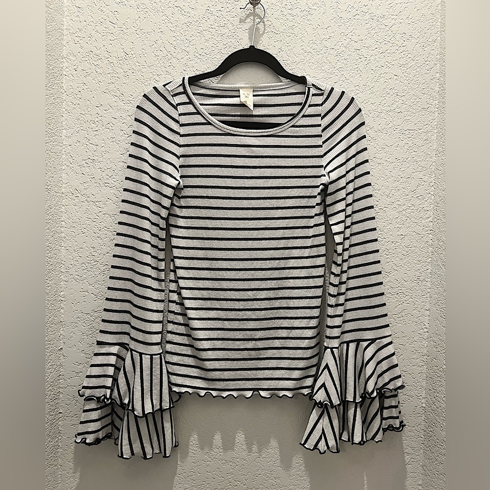 We the Free Good Find ruffle bell sleeve top - Picture 2 of 5